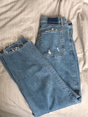 Abercrombie 90s straight ultra high rise crossover jeans